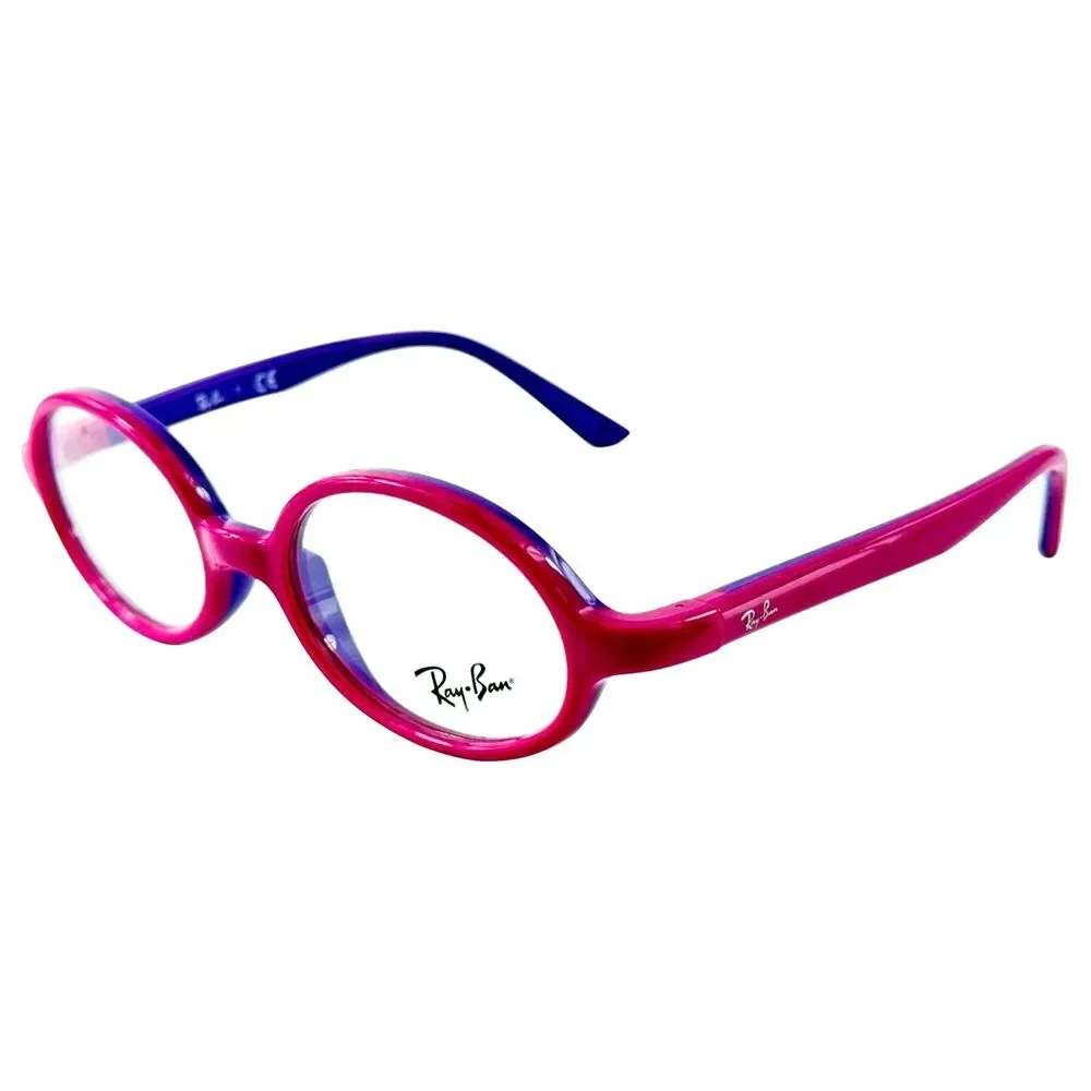 Ray Ban JR RB1545 Kids Plastic Eyeglass Frame 3704 Fuchsia On Rubber 44-16